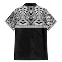 Samoan Traditional Art Tattoos Family Matching Mermaid Dress and Hawaiian Shirt Tatau Tribal Motifs with Ula Fala Black - Polynesian Pride