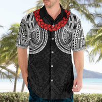 Samoan Traditional Art Tattoos Hawaiian Shirt Tatau Tribal Motifs with Ula Fala Black - Polynesian Pride