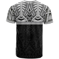 Samoan Traditional Art Tattoos T Shirt Tatau Tribal Motifs with Ula Fala Black LT03 - Polynesian Pride