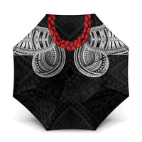 Samoan Traditional Art Tattoos Umbrella Tatau Tribal Motifs with Ula Fala Black - Polynesian Pride