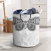 Samoan Traditional Art Tattoos Laundry Basket Tatau Tribal Motifs with Ula Nifo White - Polynesian Pride