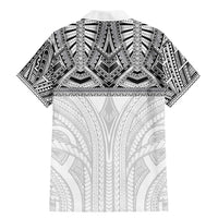 Samoan Traditional Art Tattoos Family Matching Mermaid Dress and Hawaiian Shirt Tatau Tribal Motifs with Ula Nifo White LT03 - Polynesian Pride