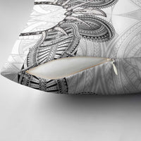 Samoan Traditional Art Tattoos Pillow Cover Tatau Tribal Motifs with Ula Nifo White - Polynesian Pride