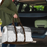 Samoan Traditional Art Tattoos Travel Bag Tatau Tribal Motifs with Ula Nifo White - Polynesian Pride