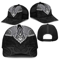 Samoan Traditional Art Tattoos Baseball Net Cap Tatau Roman Reigns Black Color - Polynesian Pride
