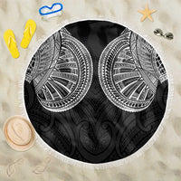 Samoan Traditional Art Tattoos Beach Blanket Tatau Roman Reigns Black Color - Polynesian Pride