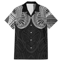 Samoan Traditional Art Tattoos Family Matching Long Sleeve Bodycon Dress and Hawaiian Shirt Tatau Roman Reigns Black Color LT03 Dad's Shirt - Short Sleeve Black - Polynesian Pride