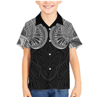 Samoan Traditional Art Tattoos Family Matching Mermaid Dress and Hawaiian Shirt Tatau Roman Reigns Black Color LT03 Son's Shirt Black - Polynesian Pride