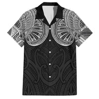 Samoan Traditional Art Tattoos Family Matching Short Sleeve Bodycon Dress and Hawaiian Shirt Tatau Roman Reigns Black Color LT03 Dad's Shirt - Short Sleeve Black - Polynesian Pride