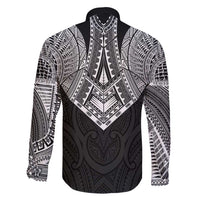 Samoan Traditional Art Tattoos Family Matching Short Sleeve Bodycon Dress and Hawaiian Shirt Tatau Roman Reigns Black Color LT03 - Polynesian Pride