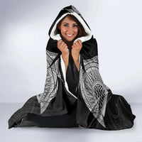 Samoan Traditional Art Tattoos Hooded Blanket Tatau Roman Reigns Black Color - Polynesian Pride