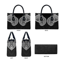 Samoan Traditional Art Tattoos Leather Bag Tatau Roman Reigns Black Color - Polynesian Pride
