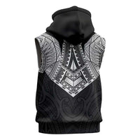 Samoan Traditional Art Tattoos Sleeveless Hoodie Tatau Roman Reigns Black Color LT03 - Polynesian Pride