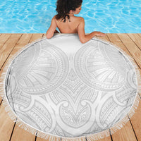 Samoan Traditional Art Tattoos Beach Blanket Tatau Roman Reigns White Color - Polynesian Pride