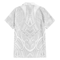 Samoan Traditional Art Tattoos Family Matching Long Sleeve Bodycon Dress and Hawaiian Shirt Tatau Roman Reigns White Color LT03 - Polynesian Pride