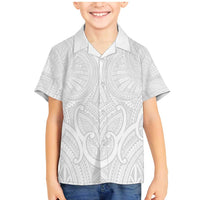 Samoan Traditional Art Tattoos Family Matching Mermaid Dress and Hawaiian Shirt Tatau Roman Reigns White Color LT03 Son's Shirt White - Polynesian Pride