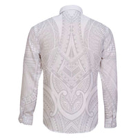 Samoan Traditional Art Tattoos Family Matching Off Shoulder Short Dress and Hawaiian Shirt Tatau Roman Reigns White Color LT03 - Polynesian Pride