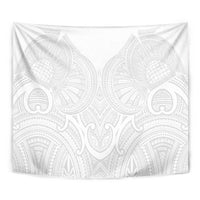 Samoan Traditional Art Tattoos Tapestry Tatau Roman Reigns White Color - Polynesian Pride