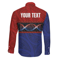 Personalised Samoan DNA-Proud of Samoa Family Matching Off The Shoulder Long Sleeve Dress and Hawaiian Shirt Polynesian Patterns LT03 - Polynesian Pride