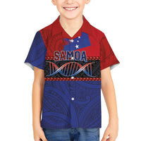 Personalised Samoan DNA-Proud of Samoa Family Matching Off Shoulder Maxi Dress and Hawaiian Shirt Polynesian Patterns - Polynesian Pride
