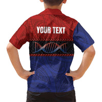 Personalised Samoan DNA-Proud of Samoa Family Matching Off Shoulder Short Dress and Hawaiian Shirt Polynesian Patterns - Polynesian Pride