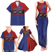 Personalised Samoan DNA-Proud of Samoa Family Matching Tank Maxi Dress and Hawaiian Shirt Polynesian Patterns - Polynesian Pride