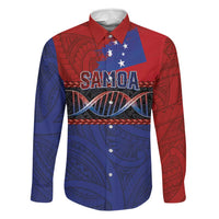 Personalised Samoan DNA-Proud of Samoa Family Matching Tank Maxi Dress and Hawaiian Shirt Polynesian Patterns - Polynesian Pride