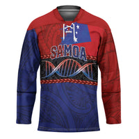 Personalised Samoan DNA-Proud of Samoa Hockey Jersey Polynesian Patterns - Polynesian Pride