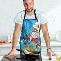 Polynesian Merry Christmas Apron Funny Santa with Sea Turtle Beach Plumeria - Polynesian Pride
