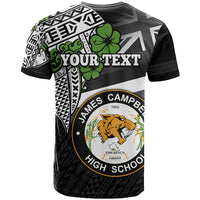 Hawaii James Campbell High School T Shirt Kakau Pattern Black Version LT03 - Polynesian Pride