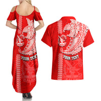 Hawaii Kalani High School Couples Matching Summer Maxi Dress and Hawaiian Shirt Tribal Kakau Pattern LT03 - Polynesian Pride