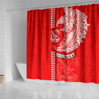 Hawaii Kalani High School Shower Curtain Tribal Kakau Pattern LT03 - Polynesian Pride