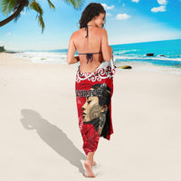 Custom New Zealand Womens Day Sarong Traditional Maori Woman Polynesian Pattern Red Color LT03 - Polynesian Pride