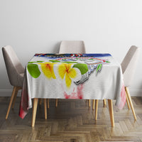 Custom Northern Mariana Islands Commonwealth Covenant Day Tablecloth Plumeria Flower Splash Style LT03 - Polynesian Pride