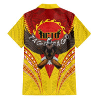 American Samoa Fautasi Race Family Matching Off Shoulder Maxi Dress and Hawaiian Shirt Pago Pago-Aeto Samoan Tattoo and Eagle LT03 - Polynesian Pride