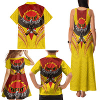 American Samoa Fautasi Race Family Matching Tank Maxi Dress and Hawaiian Shirt Pago Pago-Aeto Samoan Tattoo and Eagle LT03 - Polynesian Pride