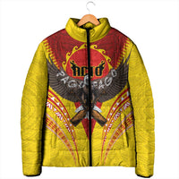 American Samoa Fautasi Race Padded Jacket Pago Pago-Aeto Samoan Tattoo and Eagle