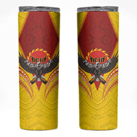 American Samoa Fautasi Race Skinny Tumbler Pago Pago-Aeto Samoan Tattoo and Eagle