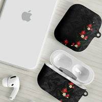 Hawaiian Taro Leaves-Hibiscus and Plumeria AirPods Case Floral Tribal Tattoo Motif LT03 - Polynesian Pride