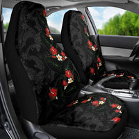 Hawaiian Taro Leaves-Hibiscus and Plumeria Car Seat Cover Floral Tribal Tattoo Motif LT03 - Polynesian Pride