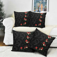 Hawaiian Taro Leaves-Hibiscus and Plumeria Pillow Cover Floral Tribal Tattoo Motif LT03 - Polynesian Pride
