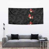 Hawaiian Taro Leaves-Hibiscus and Plumeria Tapestry Floral Tribal Tattoo Motif LT03 - Polynesian Pride