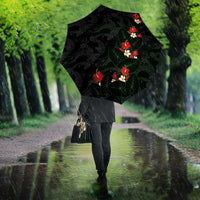 Hawaiian Taro Leaves-Hibiscus and Plumeria Umbrella Floral Tribal Tattoo Motif LT03 - Polynesian Pride
