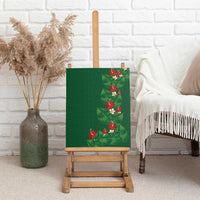 Hawaiian Taro Leaves-Hibiscus and Plumeria Canvas Wall Art Polynesian Art-Kakau Tattoo Green