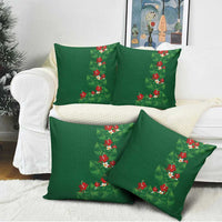 Hawaiian Taro Leaves-Hibiscus and Plumeria Pillow Cover Polynesian Art-Kakau Tattoo Green LT03 - Polynesian Pride