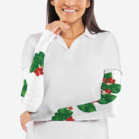 Hawaiian Taro Leaves-Hibiscus and Plumeria Arm Sleeves Polynesian Art-Kakau Tattoo White