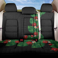 Hawaiian Taro Leaves-Hibiscus and Plumeria Back Car Seat Cover Polynesian Art-Kakau Tattoo Black LT03 One Size Black - Polynesian Pride