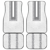 Philippines Polynesian Jasmine Pattern Car Mats With Barong Tagalog White Style