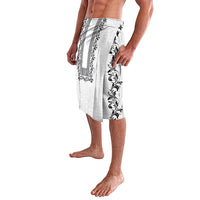 Philippines Polynesian Floral Pattern Lavalava With Barong Tagalog White Style LT03 - Polynesian Pride