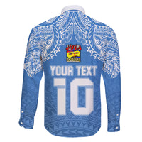 Custom Hela Wigmen Rugby Family Matching Off Shoulder Short Dress and Hawaiian Shirt Papua New Guinea Polynesian Tattoo LT03 - Polynesian Pride